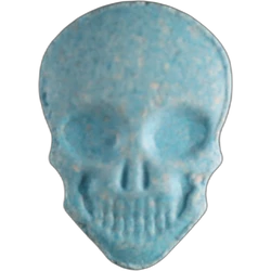 Blue Skull ecstasy pill (XTC) — MDMA 176mg — Zürich, Switzerland