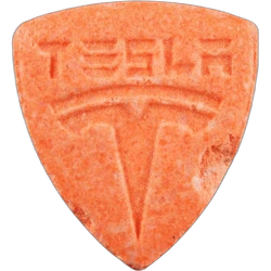 Orange Tesla ecstasy pill (XTC) — MDMA 198mg — Zürich, Switzerland