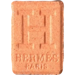 Orange Hermes ecstasy pill (XTC) — MDMA 198mg — Slovenia