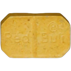 Yellow Red Bull ecstasy pill (XTC) — MDMA 155mg — Berlin, Germany