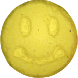 Yellow Smiley pill — Unknown — Vienna, Austria