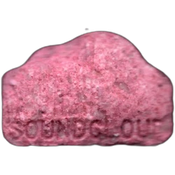 Pink Soundcloud ecstasy pill (XTC) — MDMA 232mg — Barcelona, Spain