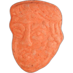 Orange Trump ecstasy pill (XTC) — MDMA 153mg; 4-CMC 10mg — Zürich, Switzerland