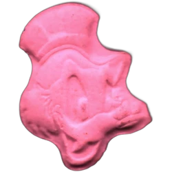 Pink Donald Duck ecstasy pill (XTC) — MDMA 124mg — Barcelona, Spain