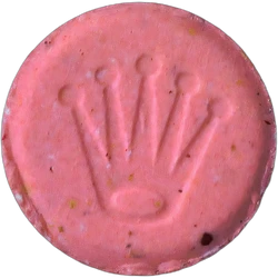 Pink Rolex ecstasy pill (XTC) — Unknown — Barcelona, Spain