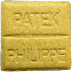 Yellow Patek Philippe ecstasy pill (XTC) — MDMA 200mg — Berlin, Germany