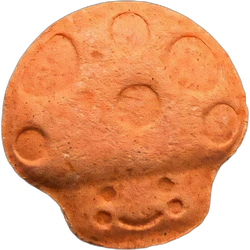 Orange Super Mario ecstasy pill (XTC) — MDMA 145mg — Berlin, Germany