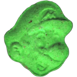 Green Super Mario ecstasy pill (XTC) — MDMA 128mg — Madrid, Spain