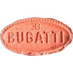 Orange Bugatti ecstasy pill (XTC) — MDMA 134mg — Slovenia