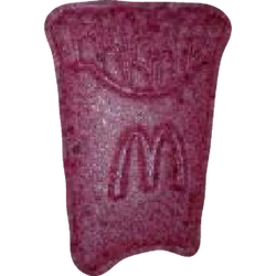 Pink Mcdonalds Pommes ecstasy pill (XTC) — MDMA 157mg — Vienna, Austria