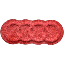 Pink Audi RS ecstasy pill (XTC) — MDMA 137mg — Barcelona, Spain