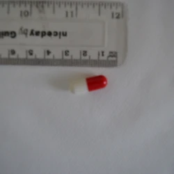 Red Pregablin pill — Pregabalin — North Yorkshire (YO12), England