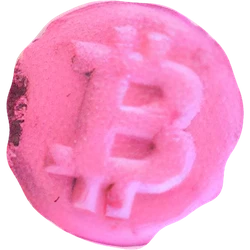 Pink Bitcoin pill — 3-CMC; Ketamine; Amphetamine; Caffeine — Netherlands