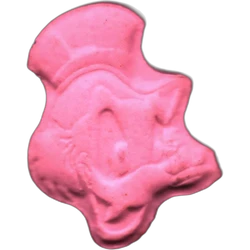 Pink Donald Duck ecstasy pill (XTC) — MDMA 91mg — Barcelona, Spain