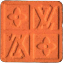 Orange Louis Vuitton ecstasy pill (XTC) — MDMA 154mg — Barcelona, Spain