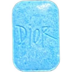 Blue Dior ecstasy pill (XTC) — MDMA 182mg — Málaga, Spain