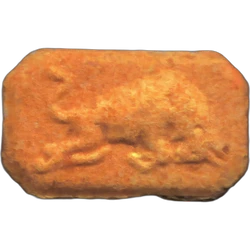 Orange Red Bull ecstasy pill (XTC) — MDMA 182mg — Madrid, Spain