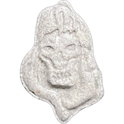 Grey Grim Reaper ecstasy pill (XTC) — MDMA 127mg; Sugar — Málaga, Spain