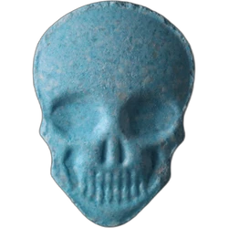 Blue Skull ecstasy pill (XTC) — MDMA 162mg — Zürich, Switzerland