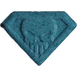 Blue Punisher ecstasy pill (XTC) — MDMA 196mg — Zürich, Switzerland