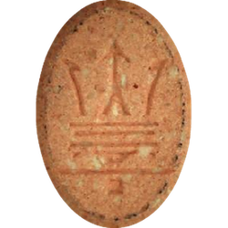 Pink Maserati ecstasy pill (XTC) — MDMA 131mg — Vienna, Austria