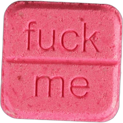 Pink Fuck Me ecstasy pill (XTC) — MDMA 146mg — Zürich, Switzerland