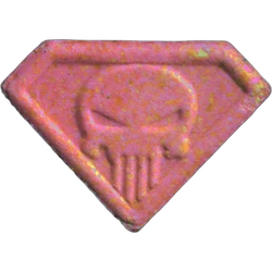 Pink Punisher ecstasy pill (XTC) — MDMA 169mg — Madrid, Spain