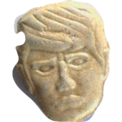Blue Trump ecstasy pill (XTC) — PMMA — Netherlands