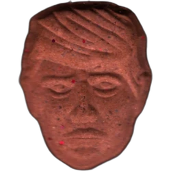 Trump ecstasy pill (XTC) — MDMA 55mg; PMMA — Barcelona, Spain