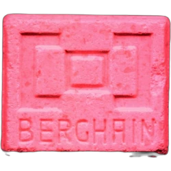 Pink Berghain ecstasy pill (XTC) — MDMA 184mg — Barcelona, Spain