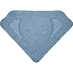 Blue Punisher ecstasy pill (XTC) — Amphetamine 10mg; Caffeine 10mg — Vienna, Austria