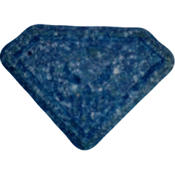 Blue Punisher ecstasy pill (XTC) — MDMA 23mg; Caffeine 162mg — Vienna, Austria