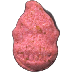 Pink Donkey Kong ecstasy pill (XTC) — MDMA 128mg — Madrid, Spain