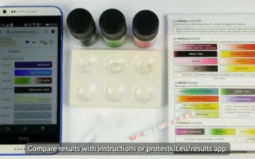 Opioids test kit color change