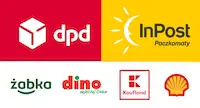 Opcje odbioru InPost, DPD, Chronopost i Colissimo