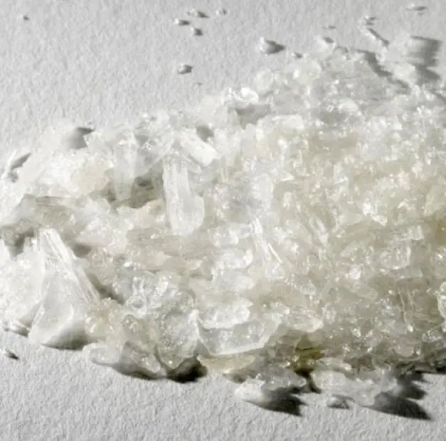 A heap of clear and white methamphetamine crystal shards
