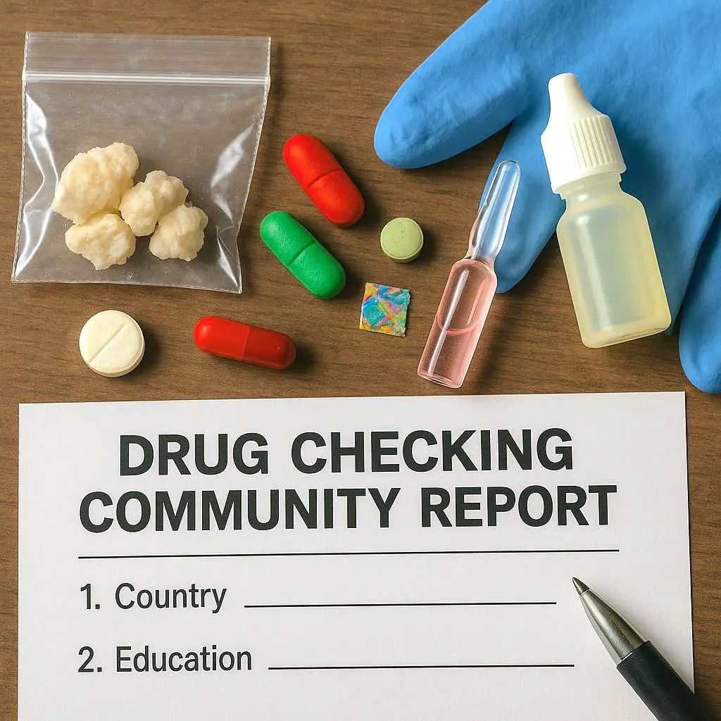 Participant completing the Drug Checking Community Report survey