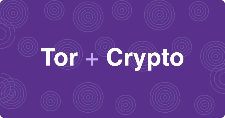 Purple Tor plus Crypto banner with concentric ring pattern for PRO Test onion sites