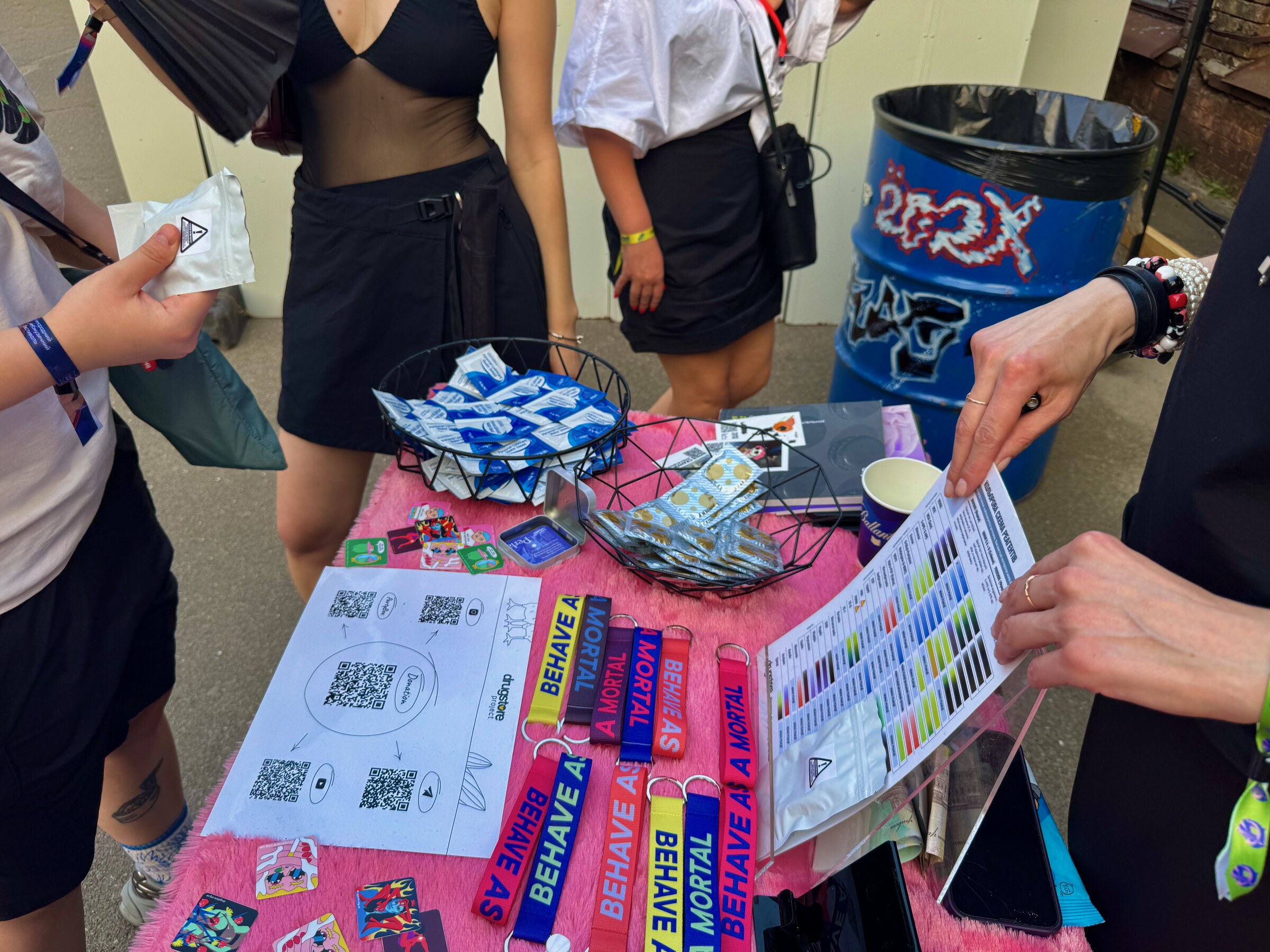 Drugstore info stand in Kyiv
