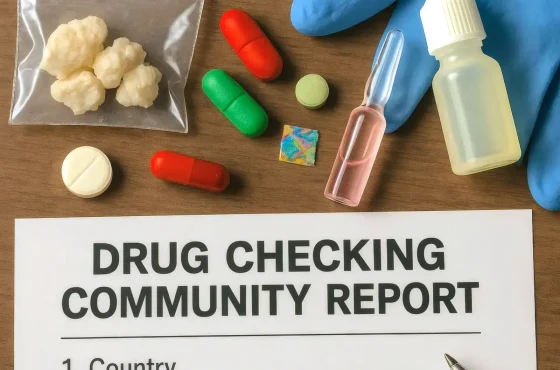 Participant completing the Drug Checking Community Report survey