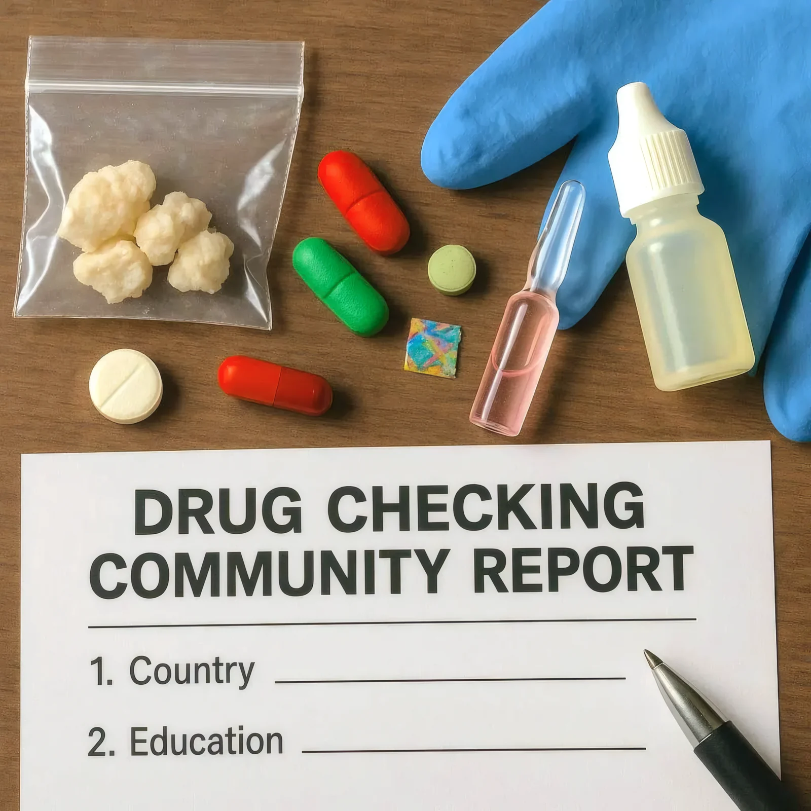 Participant completing the Drug Checking Community Report survey
