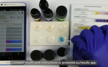 Cocaine reagent test colour chart