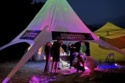 Bezpieczna Przestrzeń harm-reduction tent at a music festival